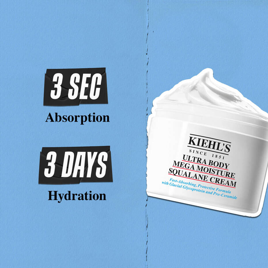 Kiehl’sキールズ　ウルトラボディメガモイスチャスクワランクリーム250ml Ultra Body Mega Moisture Squalane Cream — Body Lotion — Kiehl's